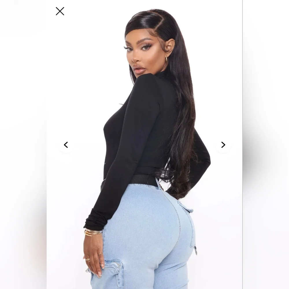 Fashion Nova- Pamela Turtle Neck Long Sleeve Bodysuit- W Sz Small - Picture 8 of 9
